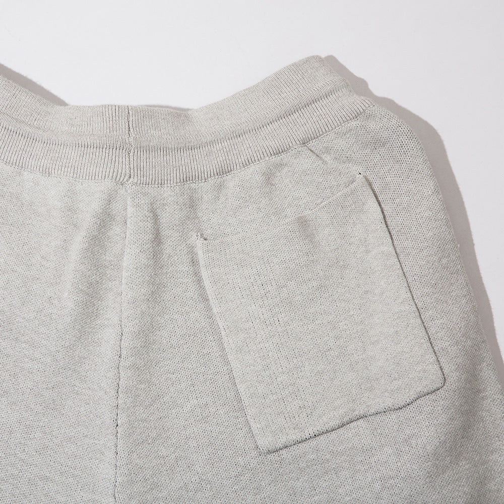 Jacquard Letter Wool Shorts For Men